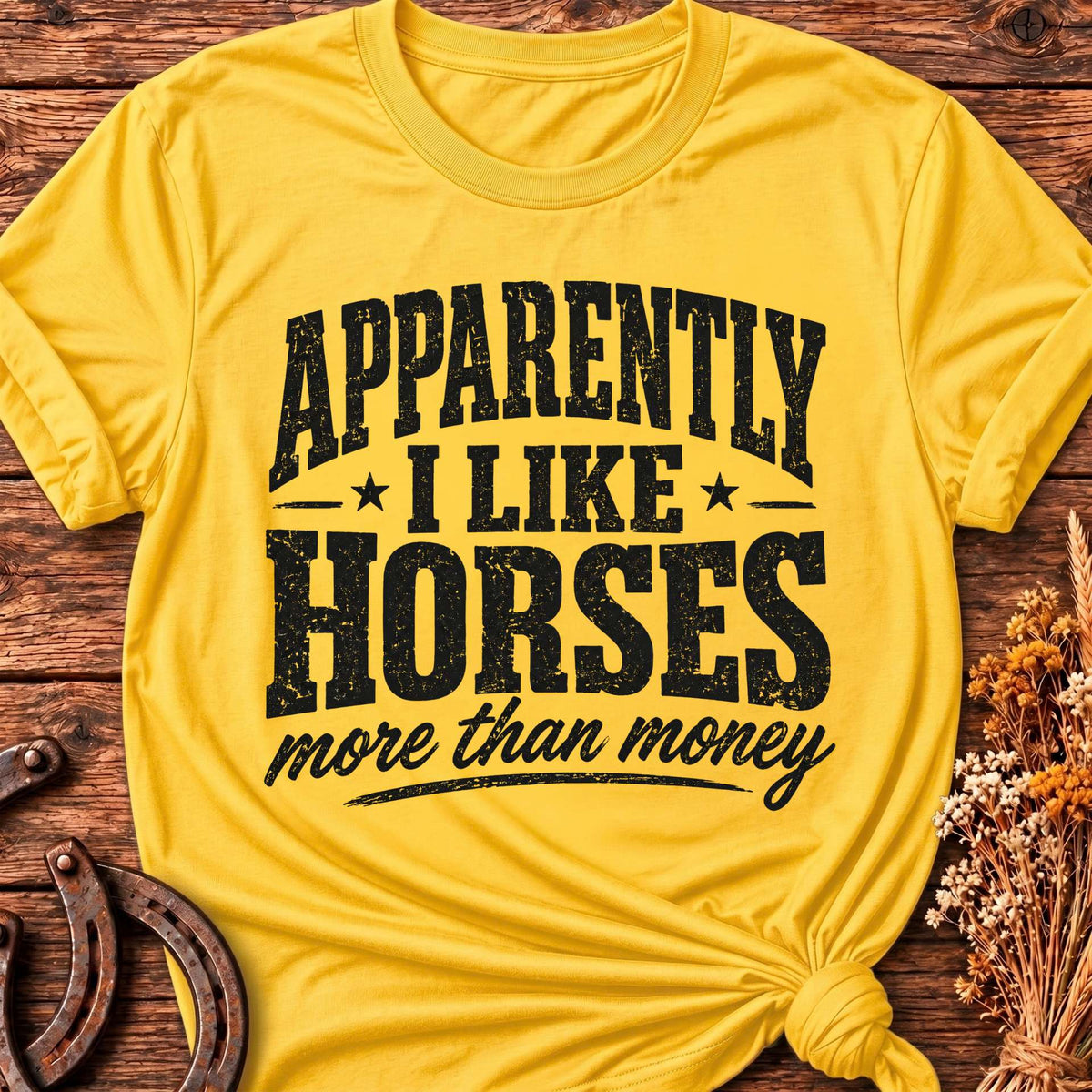 Apparently I Like Horses Dark T-Shirt
